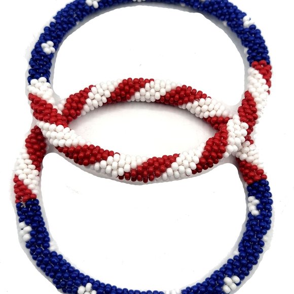 4th July Sale! BUY ONE GET ONE FREE Handmade Seed Beads Bracelets, Patriotic - Picture 10 of 10